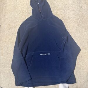 Vintage Nike Men's Navy Blue Fleece Hoodie